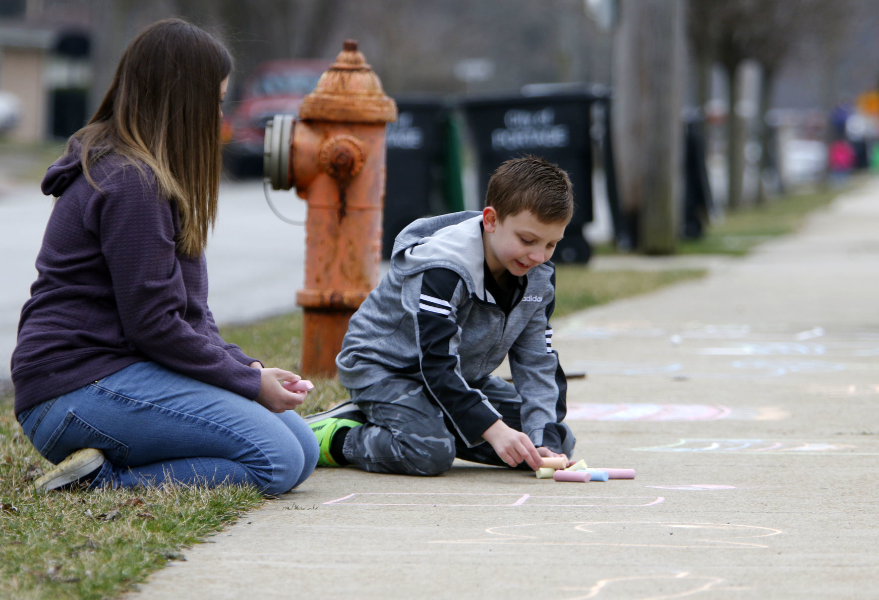 Myers Elementary staff parades through Portage neighborhood